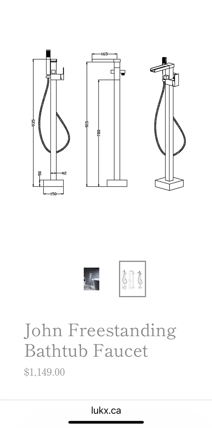 LUKX John Freestanding Bathtub Faucet - New in Box! image indicator(3)