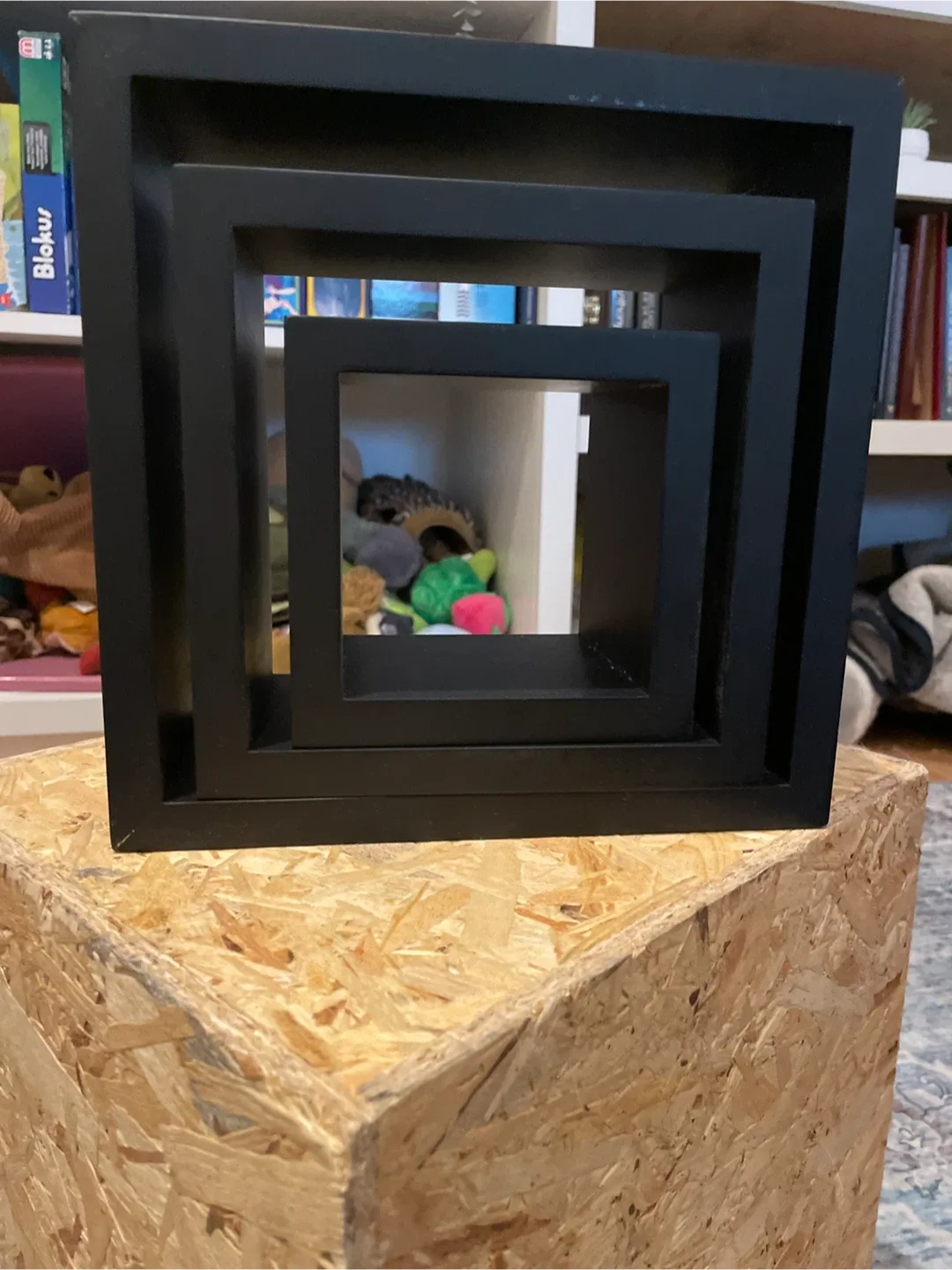 Black Cube floating Shelves - Set of 3