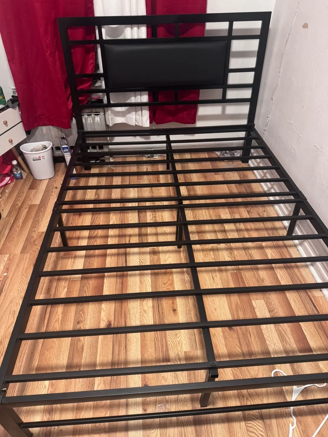 Black Metal Bed Frame with matress image indicator(2)