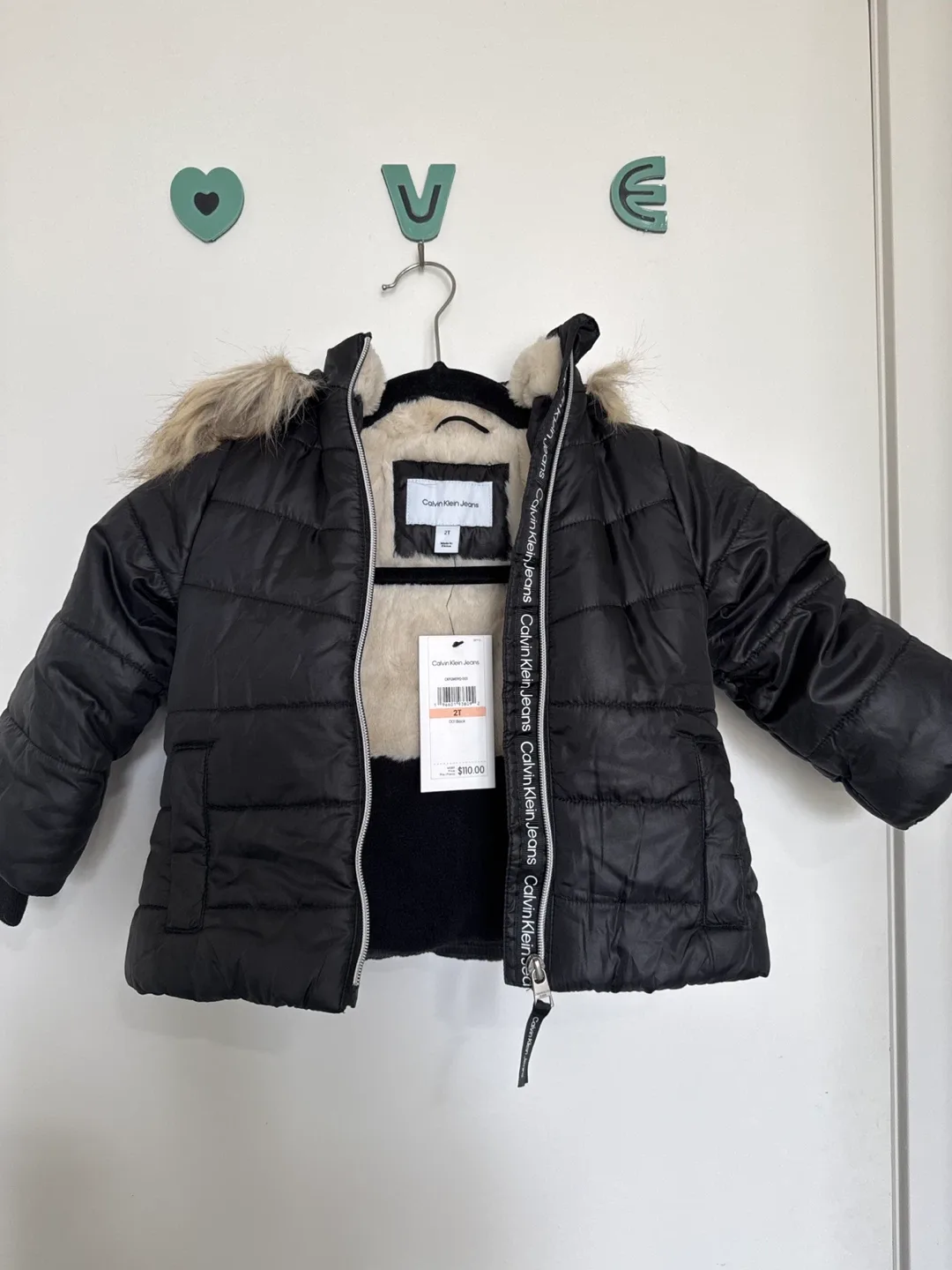 Calvin Klein Jeans Black Puffer Jacket - Size 2T image indicator(2)