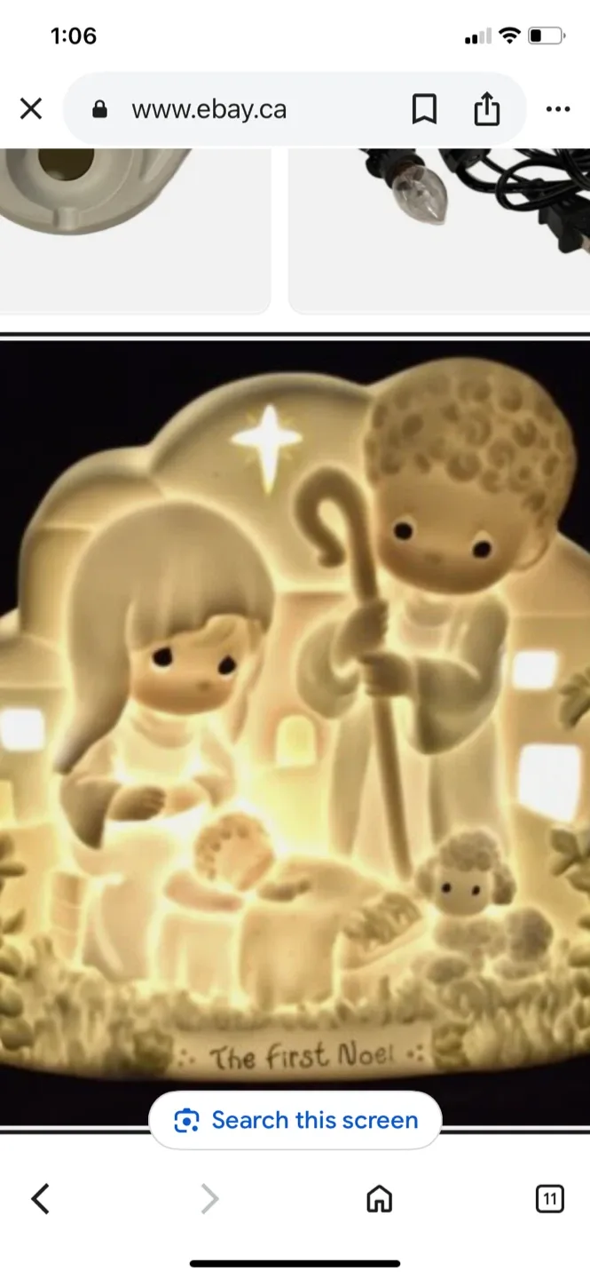 Precious Moments Nativity The First Noel Porcelain Night Light image indicator(10)