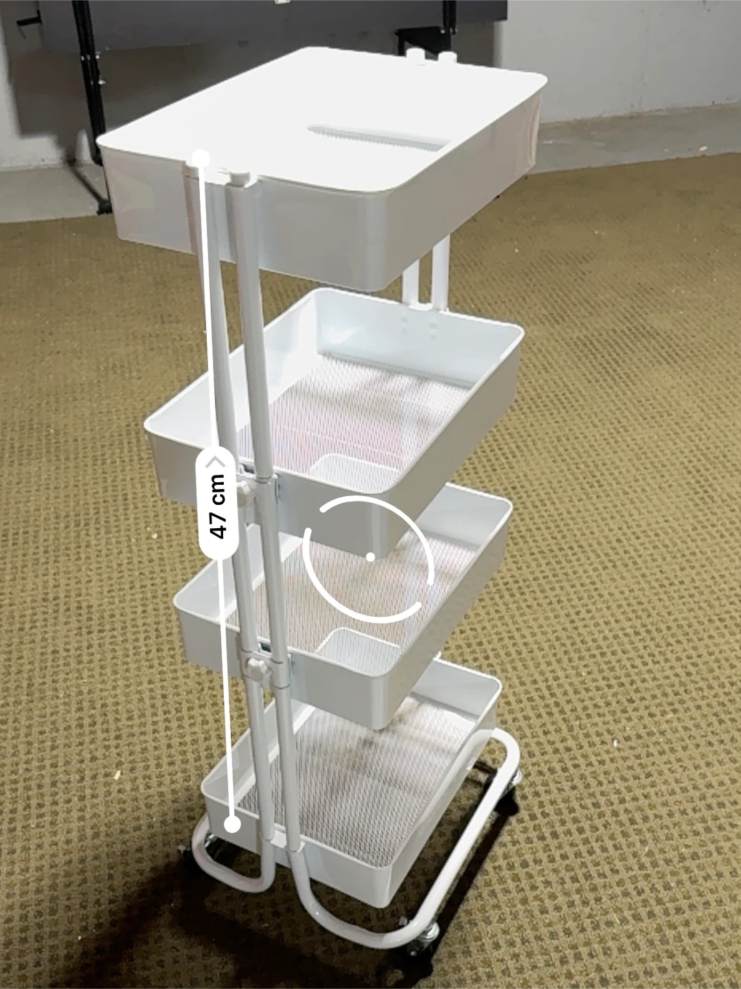 White Rolling Cart - 4 Tier - photo 3