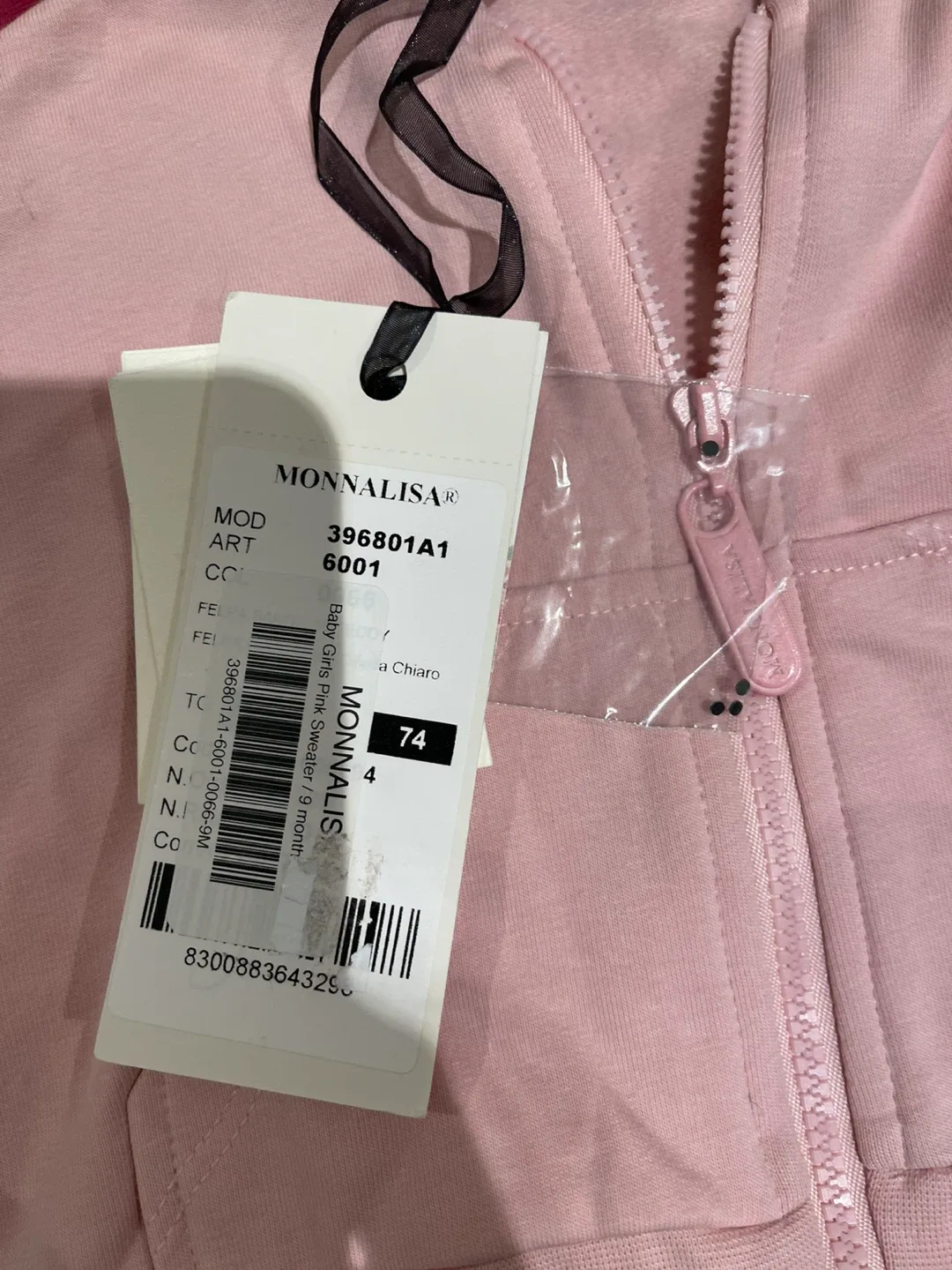 Monnalisa Baby Girl Pink Sweater (9 months) image indicator(2)