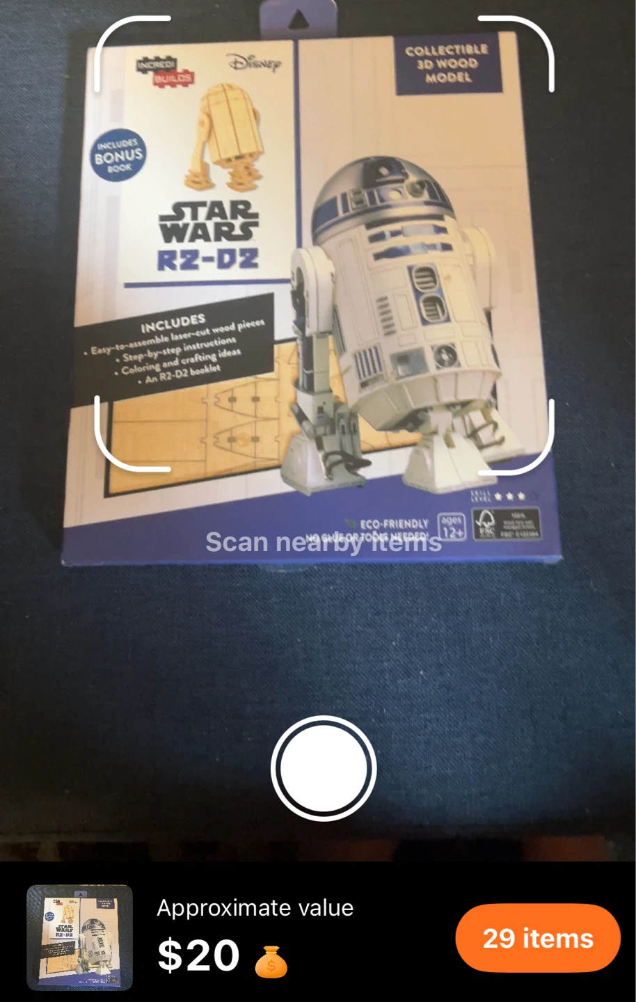 Star Wars R2-D2 3D Wood Model Kit - photo 5
