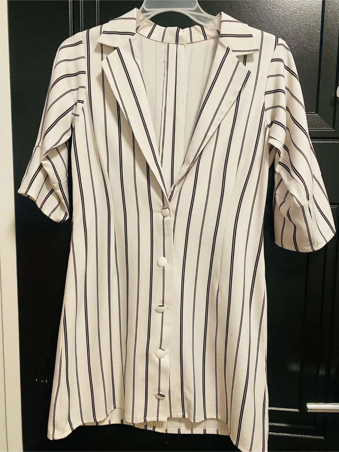 Striped Button-Down Dress