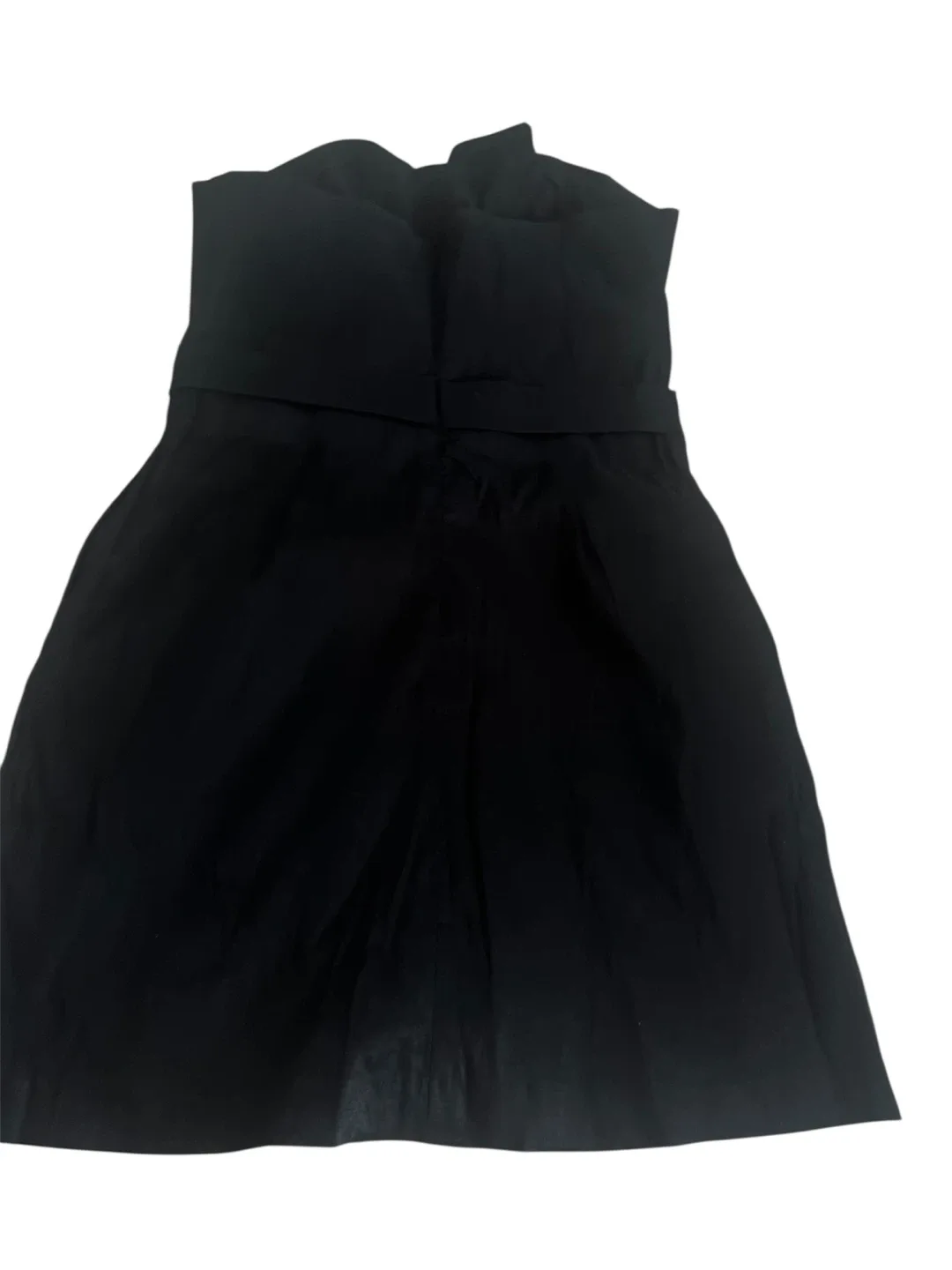 Black Strapless Dress with Bow Detail image indicator(2)