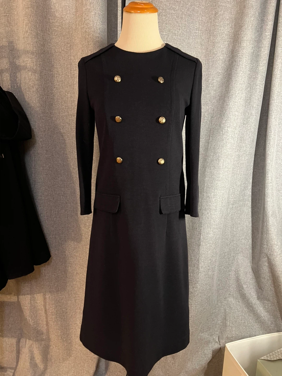 🥕BOGO💕 Dark Navy Dress with Gold Buttons