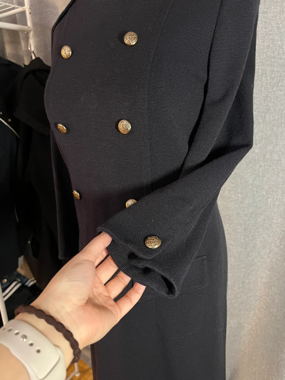 🥕BOGO💕 Dark Navy Dress with Gold Buttons - photo 2