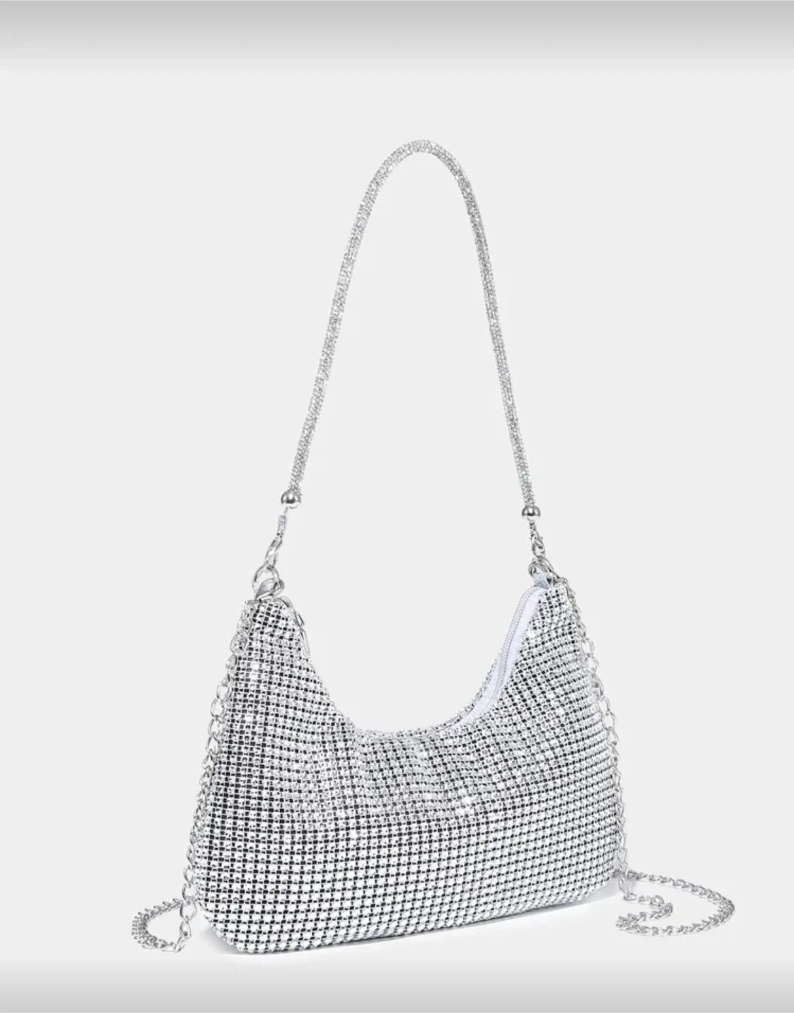 New Sparkly Silver Shoulder Bag image indicator(5)