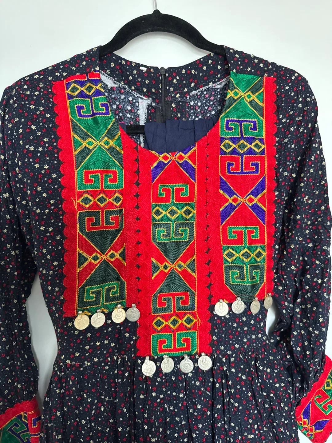 Embroidered Afghan Dress with Shawl and pant image indicator(2)
