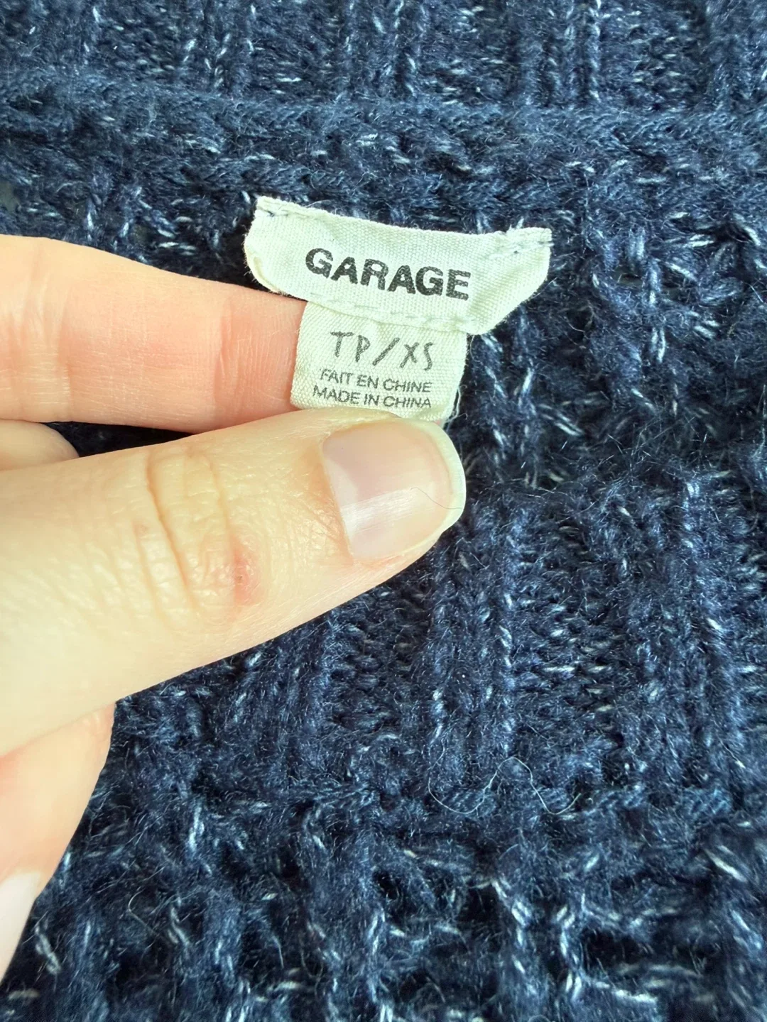 Garage Navy Knit Sweater - Size XS image indicator(2)