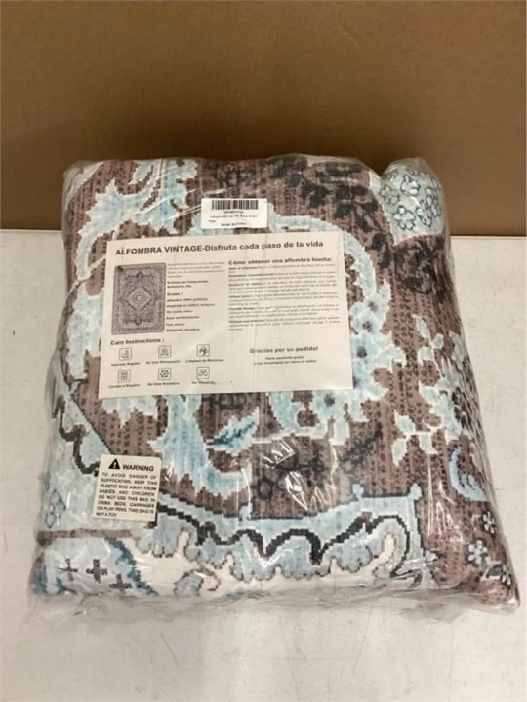 New Macgace 8x10 Washable Rug - Brown & Blue image indicator(3)