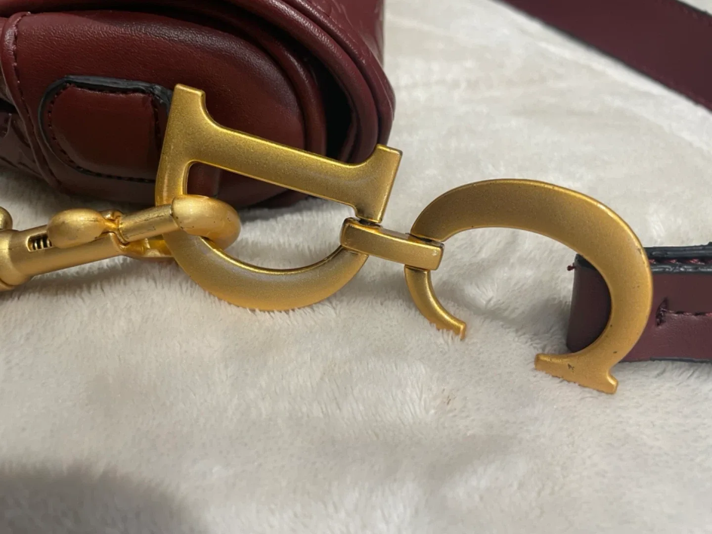 Christian Dior Saddle Bag - Burgundy image indicator(10)