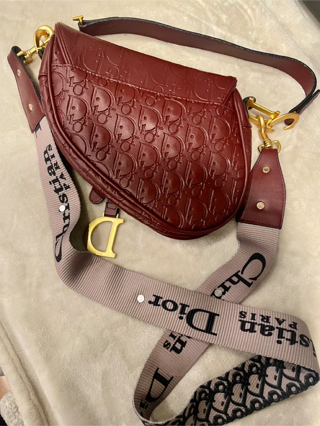 Christian Dior Saddle Bag - Burgundy image indicator(3)