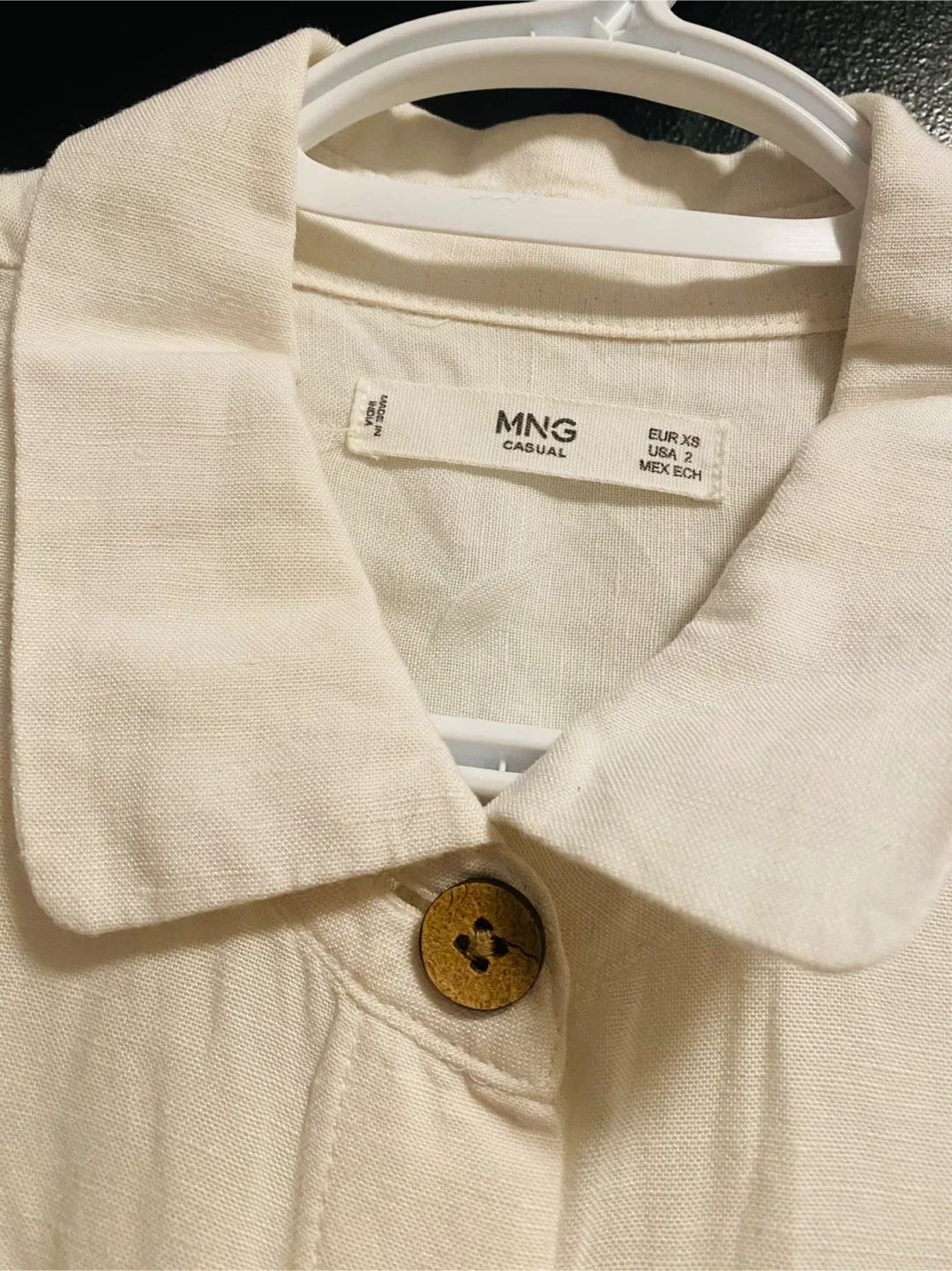 Mango Casual XS White Dress - Size XS image indicator(3)