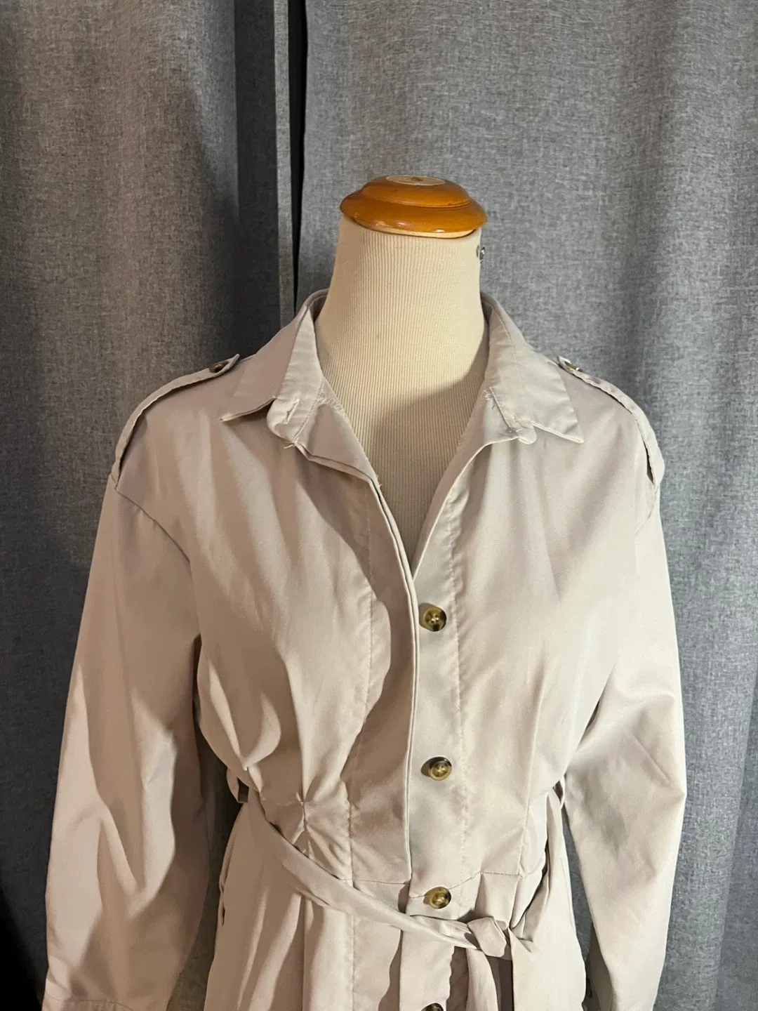 Trench shirt dress - Beige image indicator(2)