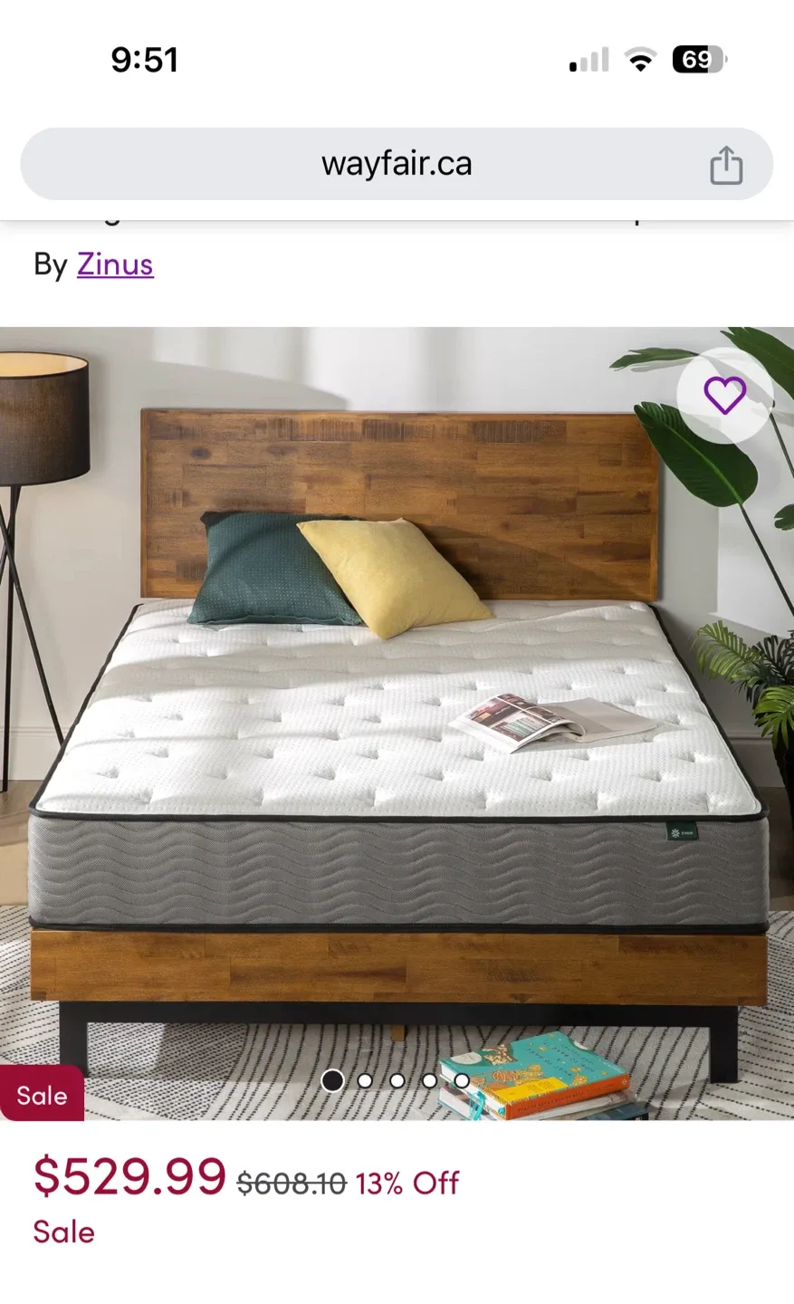 Zinus 8-Inch King Mattress - Like New!