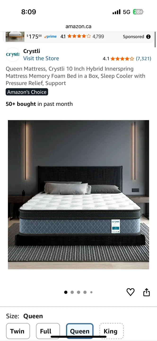 Crystli Queen 10 Inch Hybrid Mattress image indicator(2)