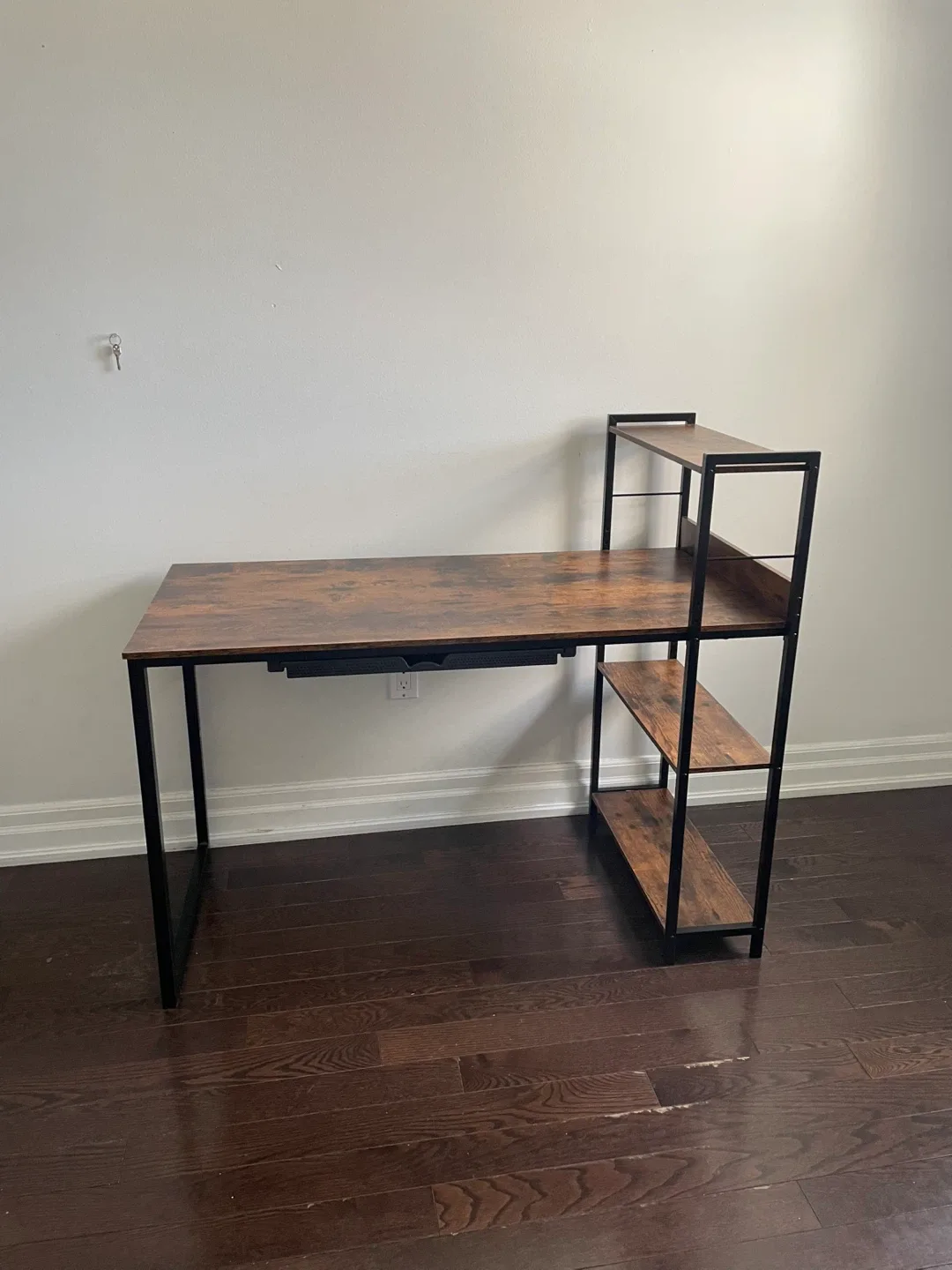 Wood & Metal Desk with Shelves