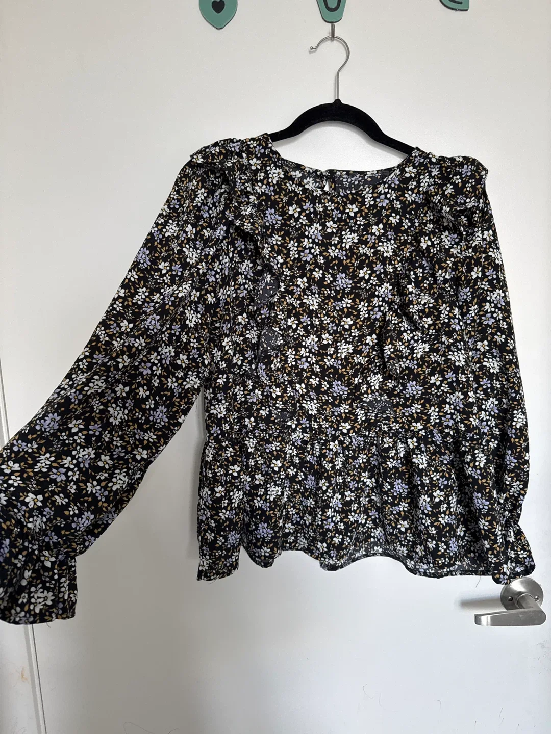 Floral Print Long Sleeve Blouse image indicator(3)