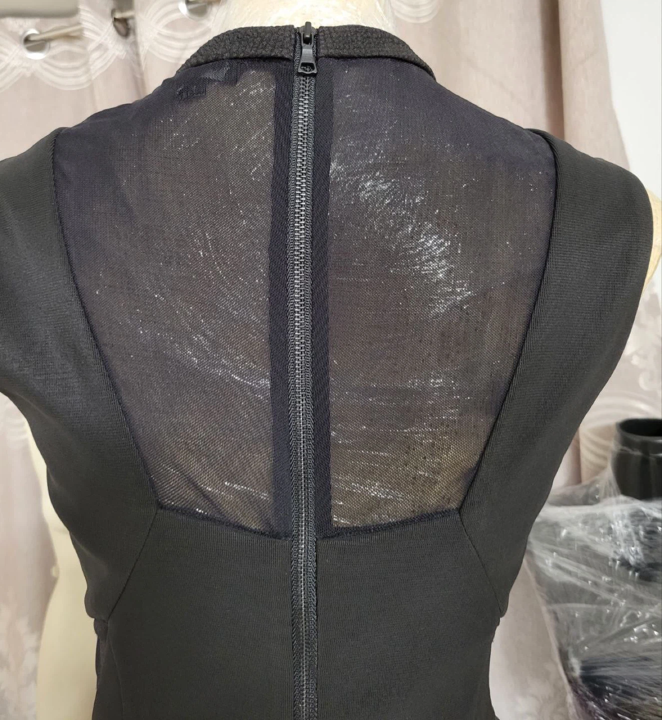 Black Dress with Textured Detail - photo 2
