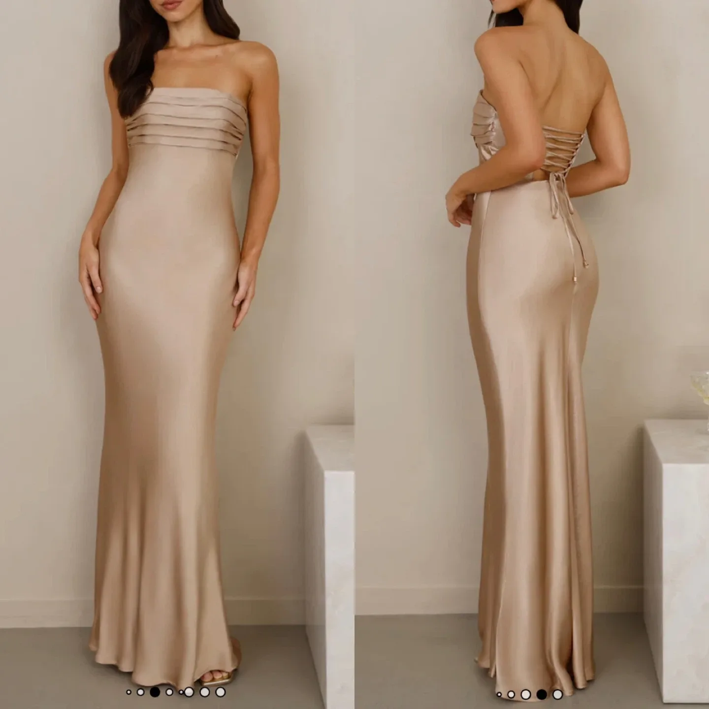 HELLOMOLLY Seraphina Satin Dress - size xs