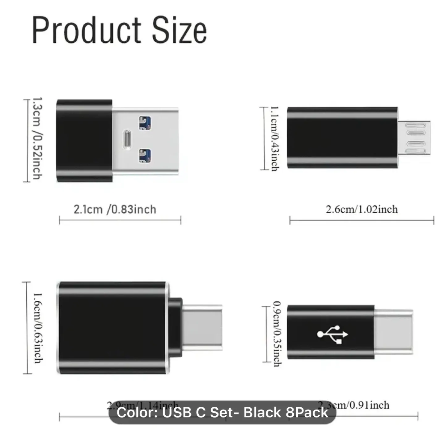 4-Pack USB-C to USB Adapter Set image indicator(4)