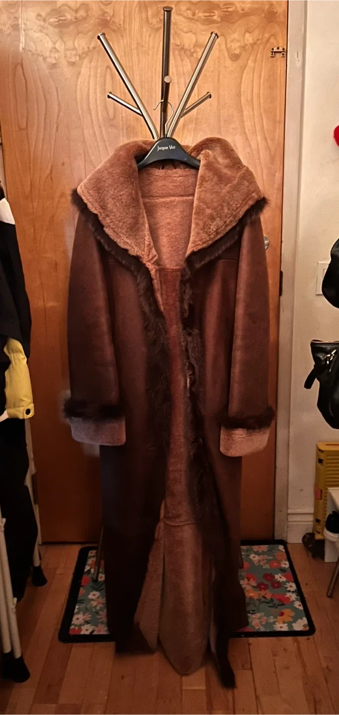 Brown Shearling Coat image indicator(3)