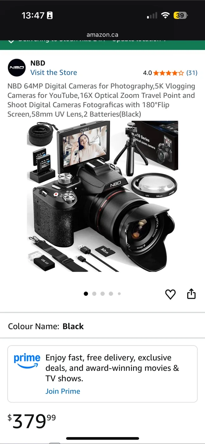 *New* $430 64MP 5K Digital Camera + Movies image indicator(2)