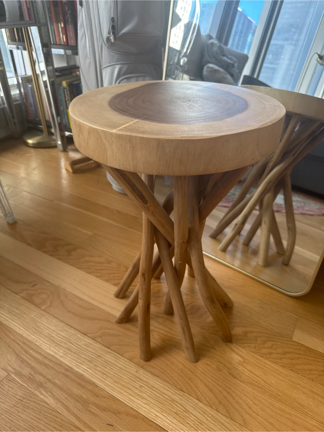 Wooden Accent stool / side table