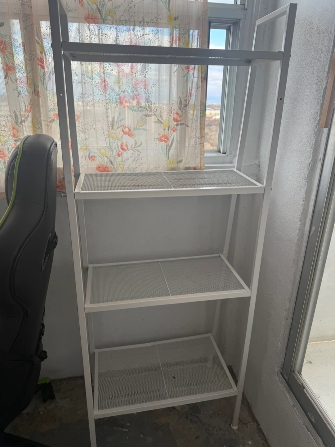 Ikea White Metal Shelf Unit - photo 2