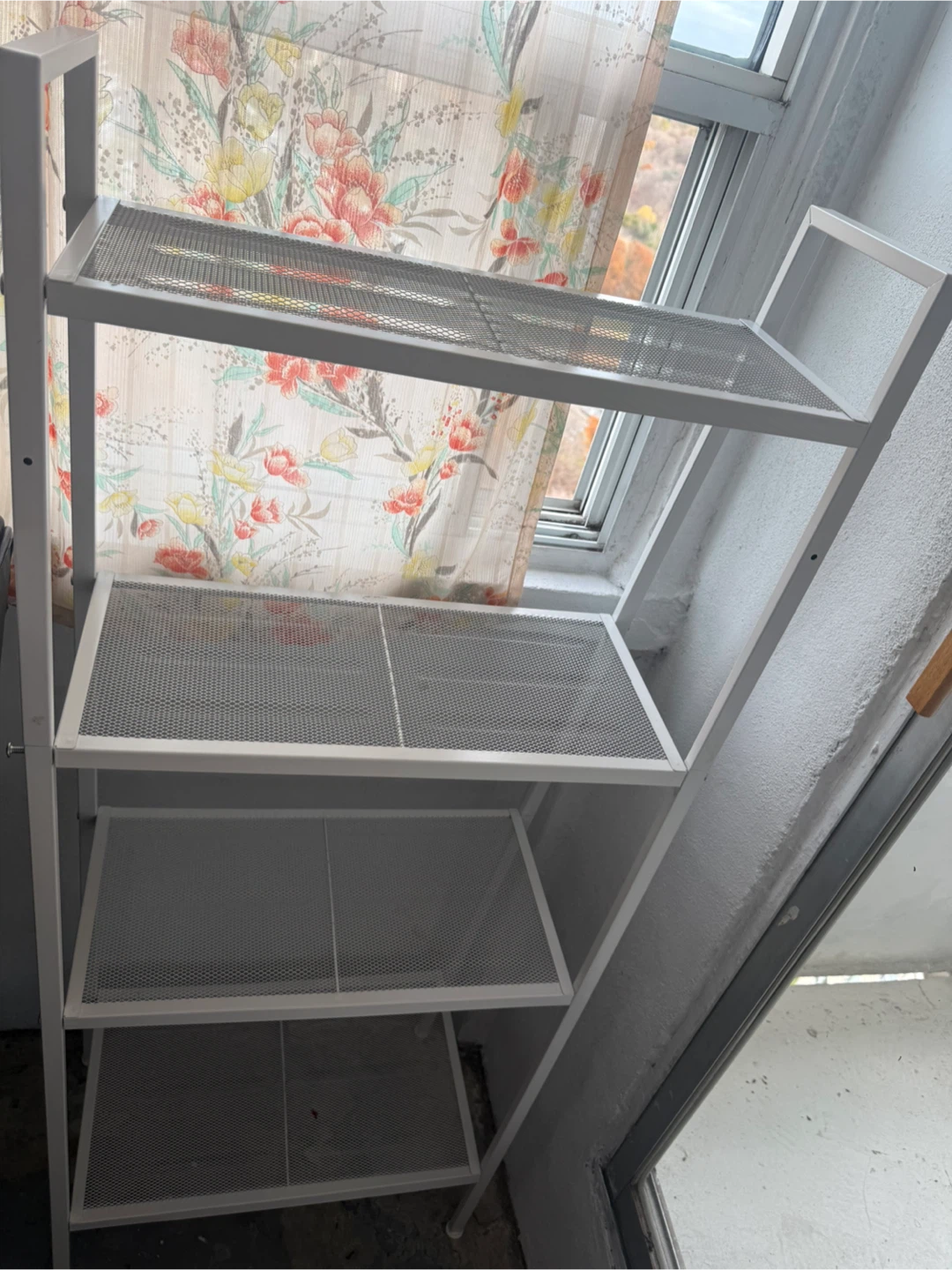 Ikea White Metal Shelf Unit