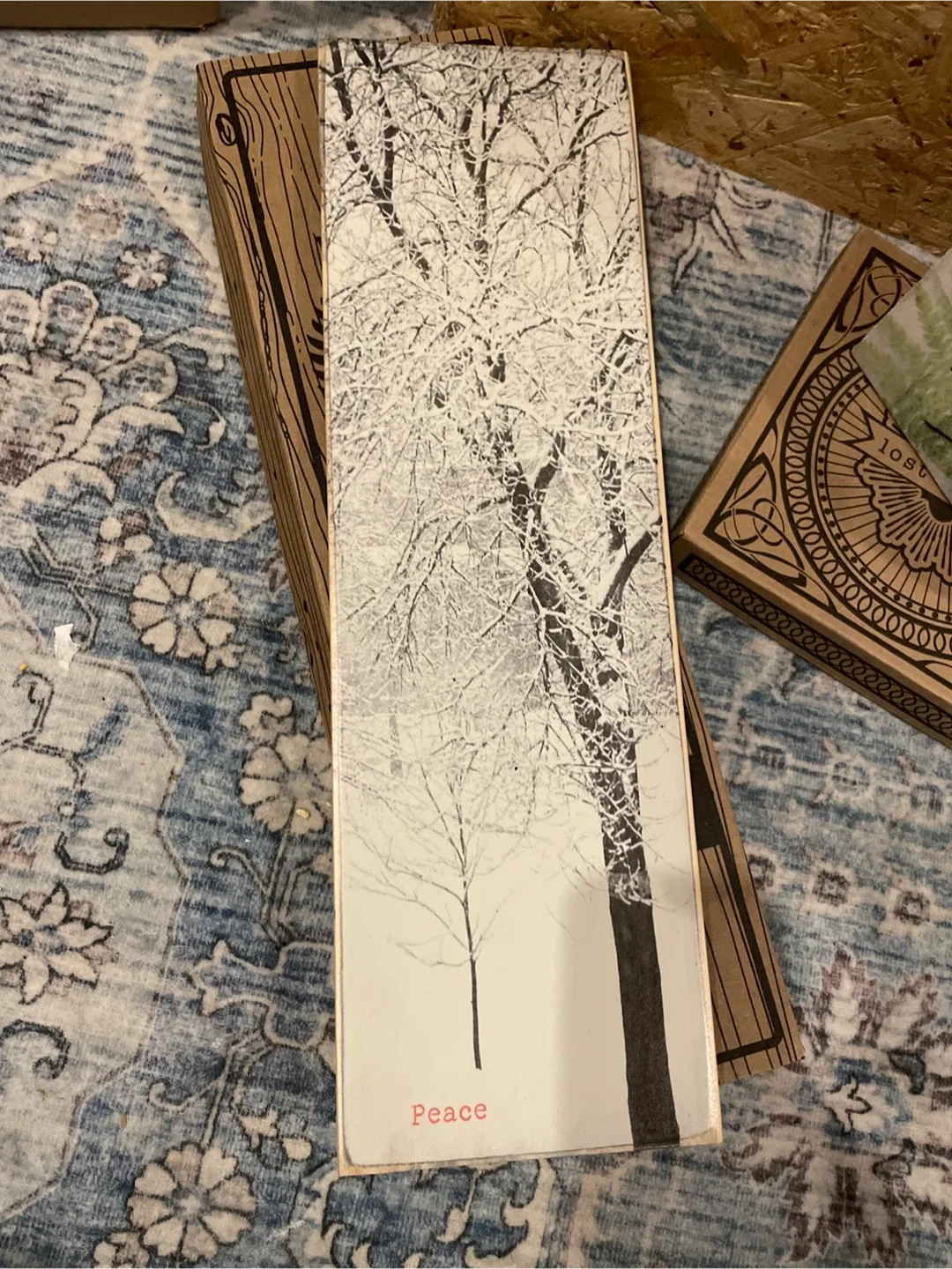 Wood and stone signs Decor-$1 each image indicator(3)