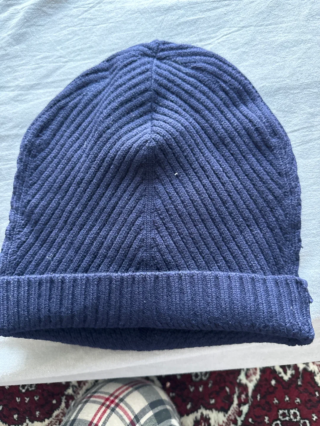 Navy Blue Knit Beanie