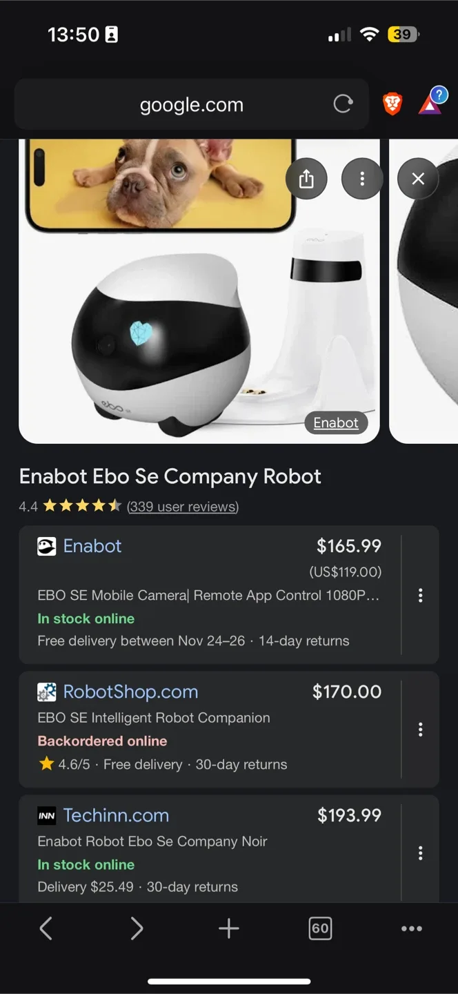 *New* $190 Enabot Ebo SE Smart Companion Video Robot