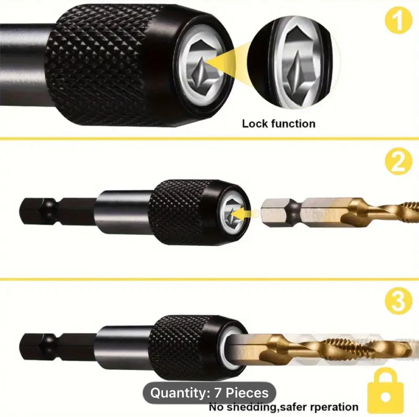 7pcs Drill Bit And Threading Tool Set image indicator(3)