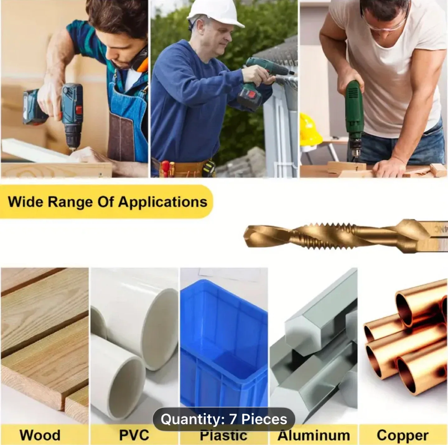 7pcs Drill Bit And Threading Tool Set image indicator(6)