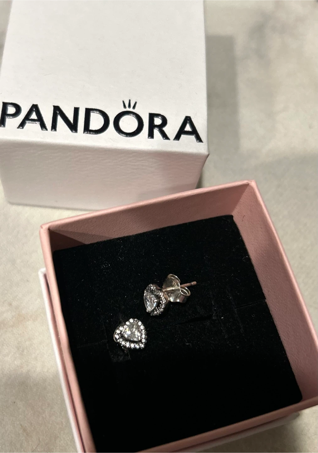 Pandora Heart Stud Earrings