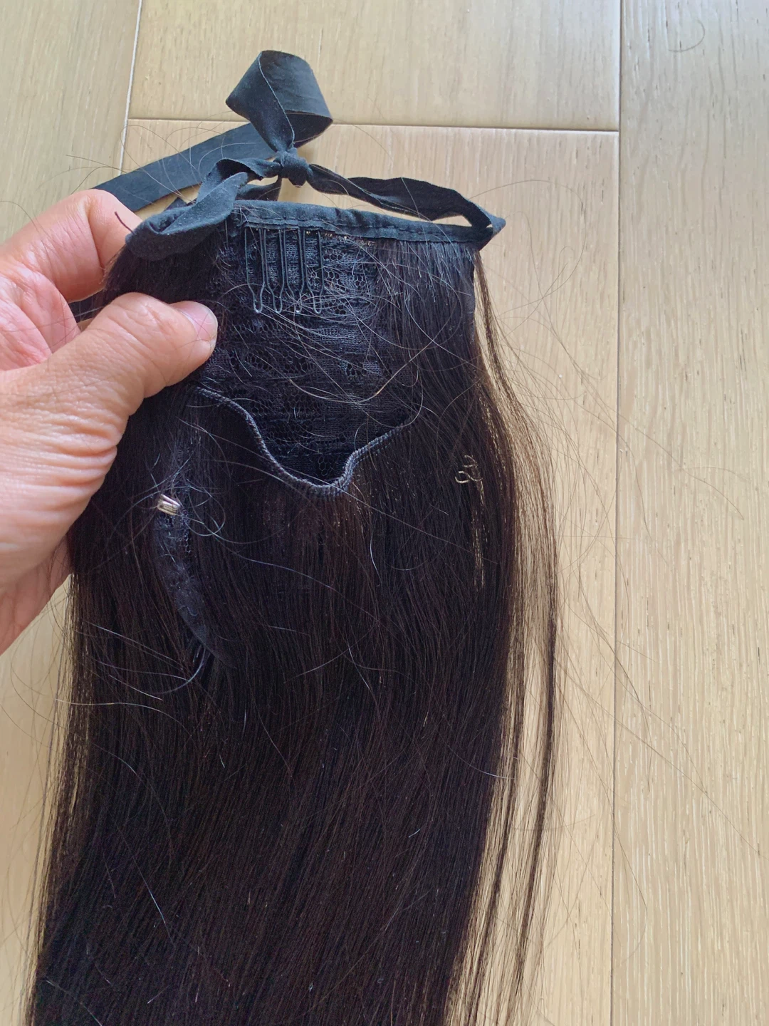 100% Human Hair Black Ponytail Hair Extension - photo 3