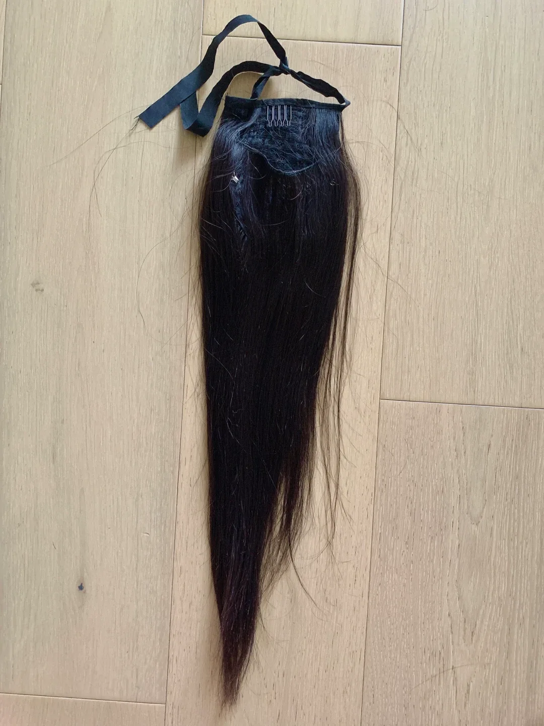 100% Human Hair Black Ponytail Hair Extension image indicator(2)
