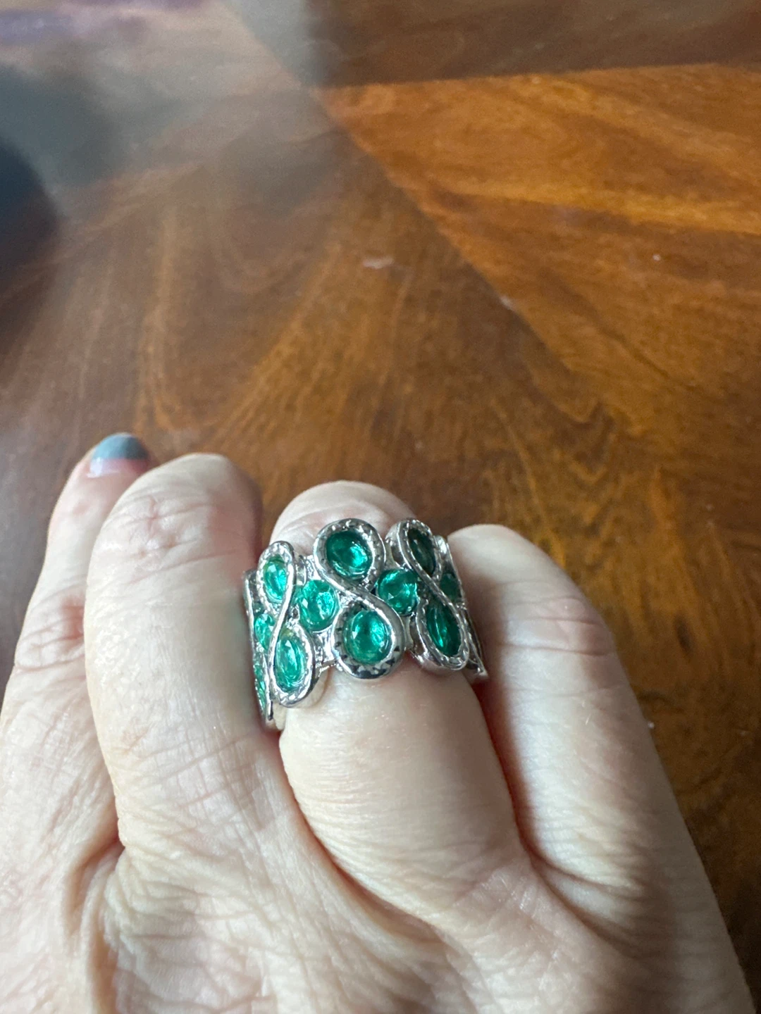 Emerald & Silver Ring