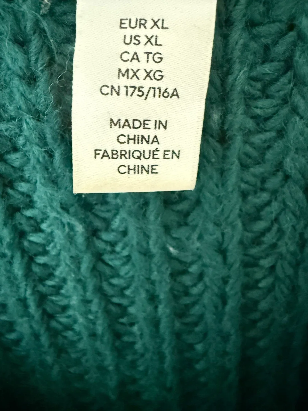 H&M Green Knit Sweater - XL image indicator(2)