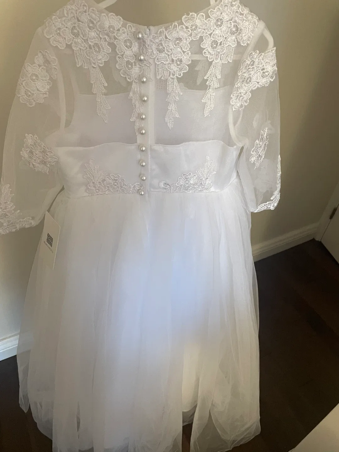 White Dress with Lace Details image indicator(3)