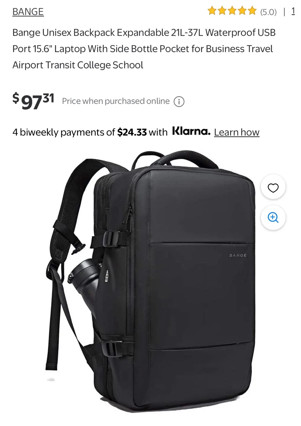 BANGE Expandable 21L Backpack