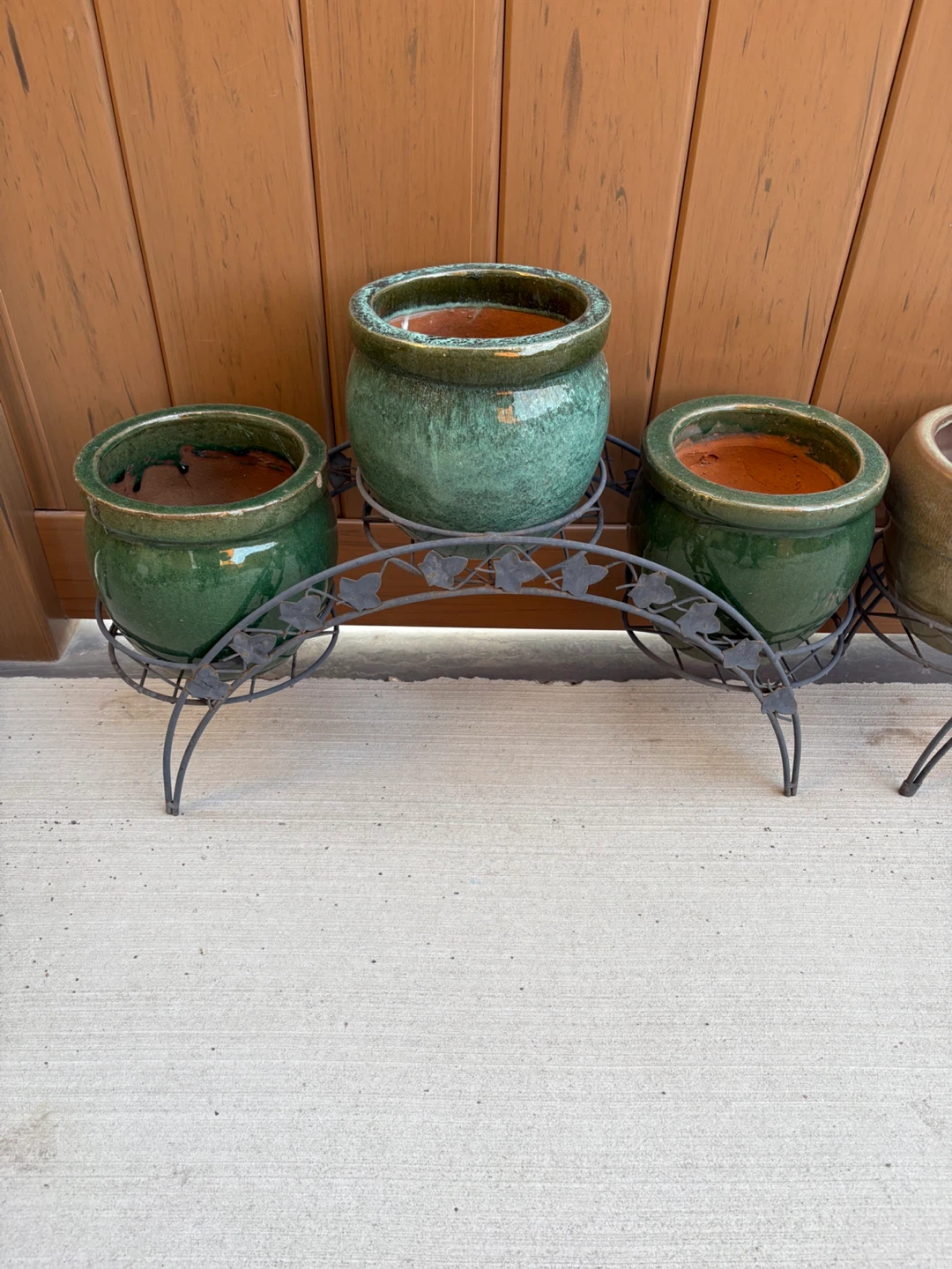 Plant pot holders with pots READ DESCRIPTION - photo 3