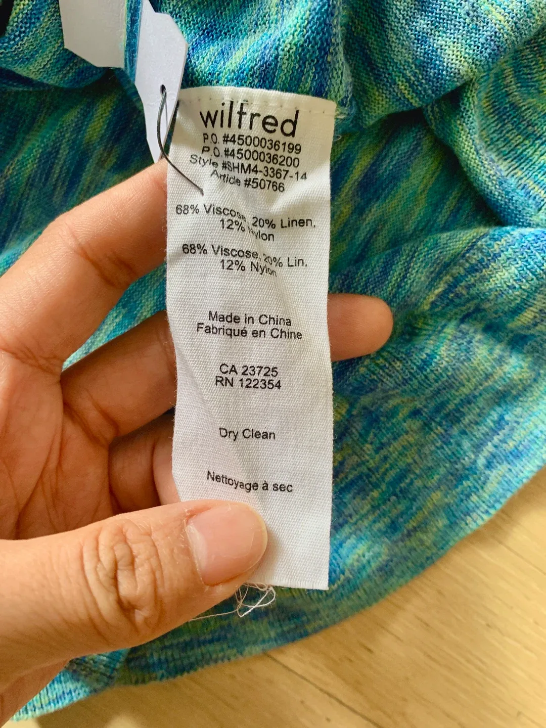 Wilfred XS Blue/Green Knit Sweater image indicator(5)