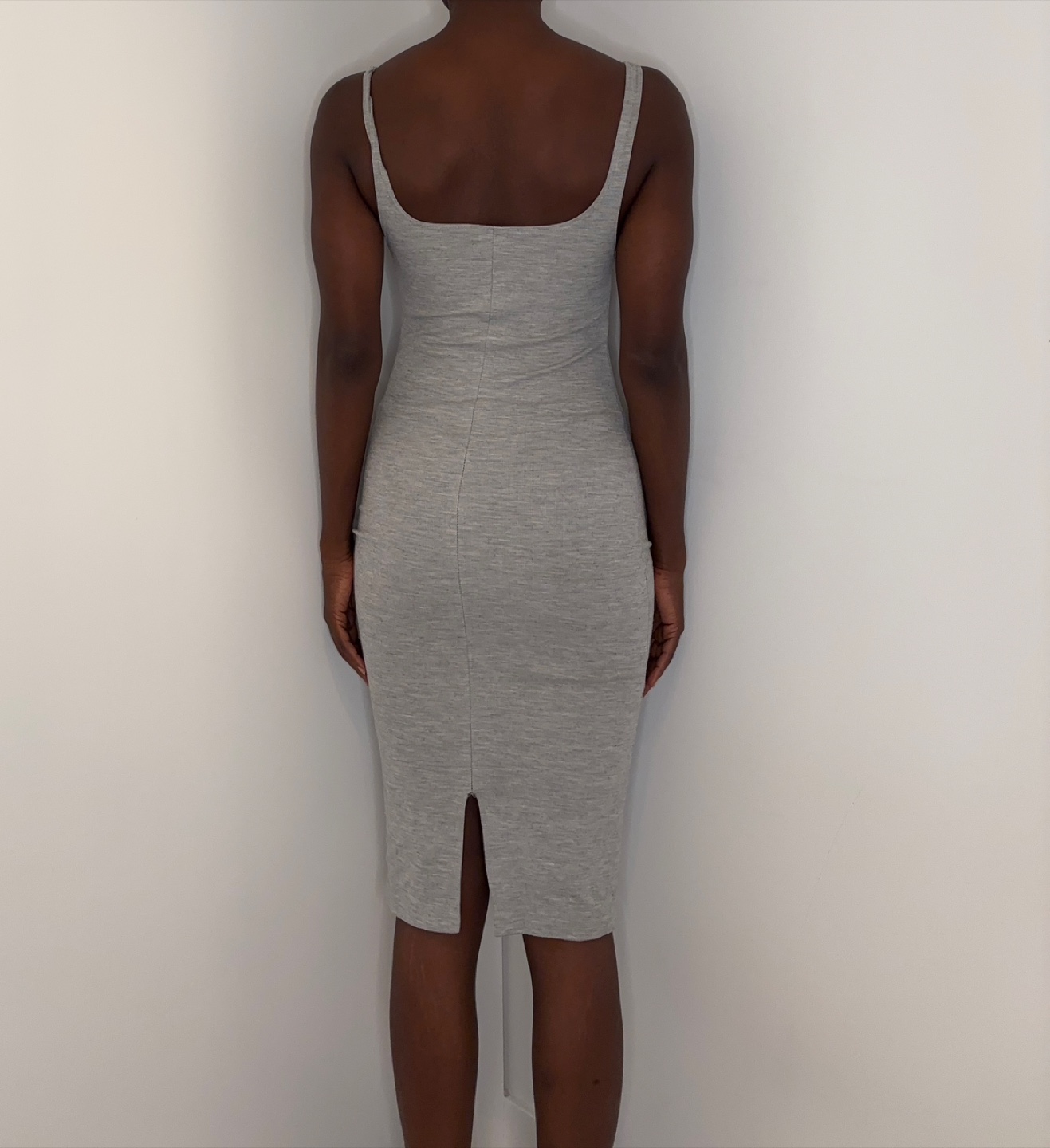 Zara Trafaluc Grey Bodycon Midi Dress Size S - photo 4