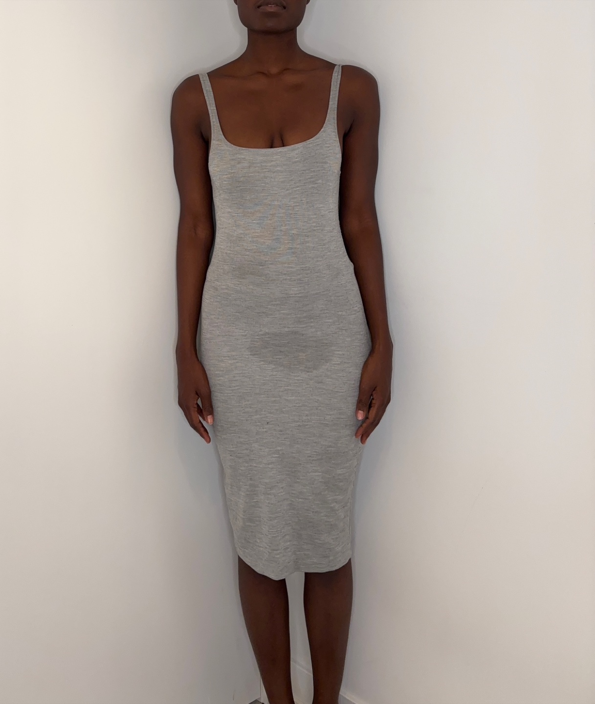 Zara Trafaluc Grey Bodycon Midi Dress Size S - photo 3