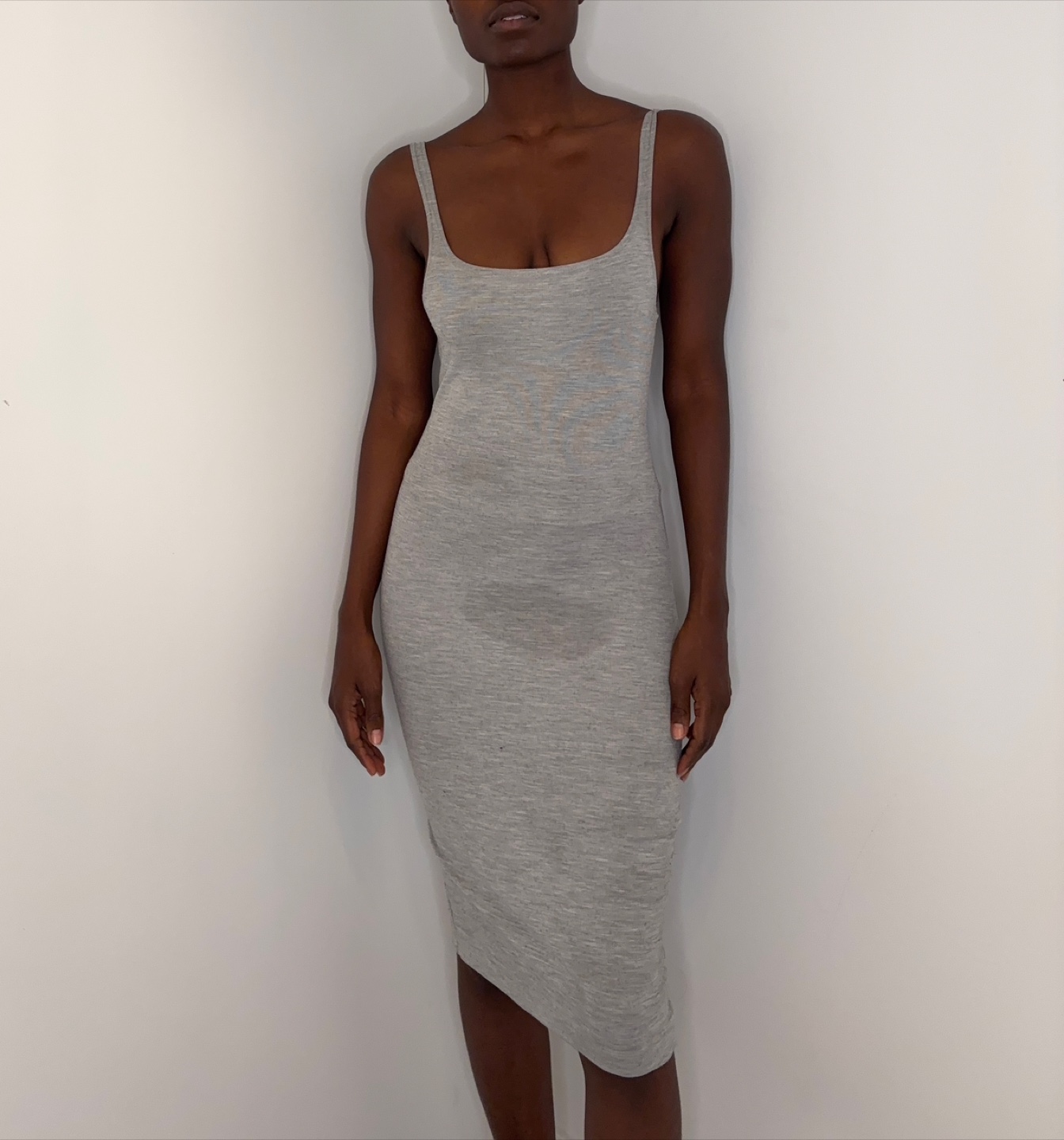 Zara Trafaluc Grey Bodycon Midi Dress Size S - photo 2