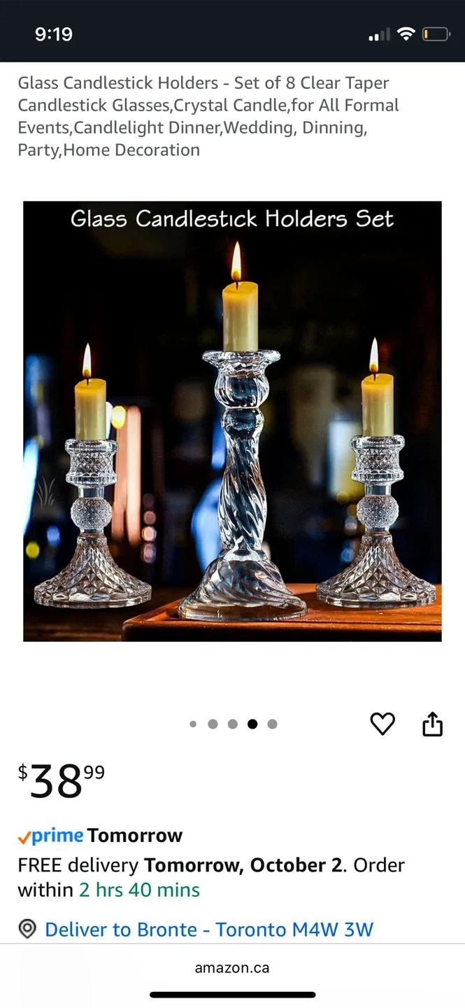26 Glass Candlestick Holders - $15 for all image indicator(3)